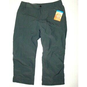 Womens 6 38 New NWT Columbia Capri Pants Pockets Gray UPF 50 Dark Silver Ridge